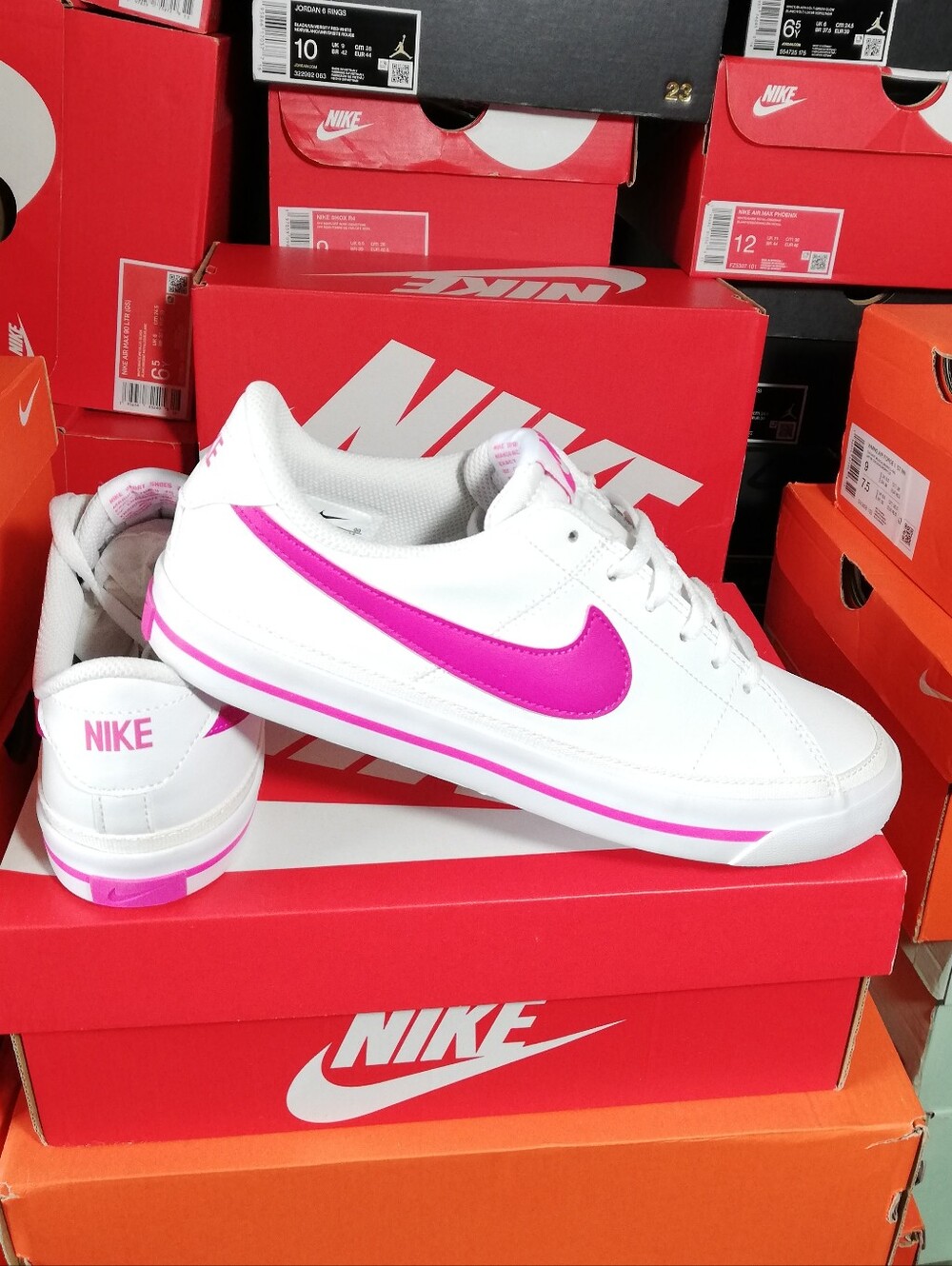 NIKE AIR AIR COURT FUCHSIA-WHITE WOMEN'S US SIZE 8.5 BRAND NEW IN BOX